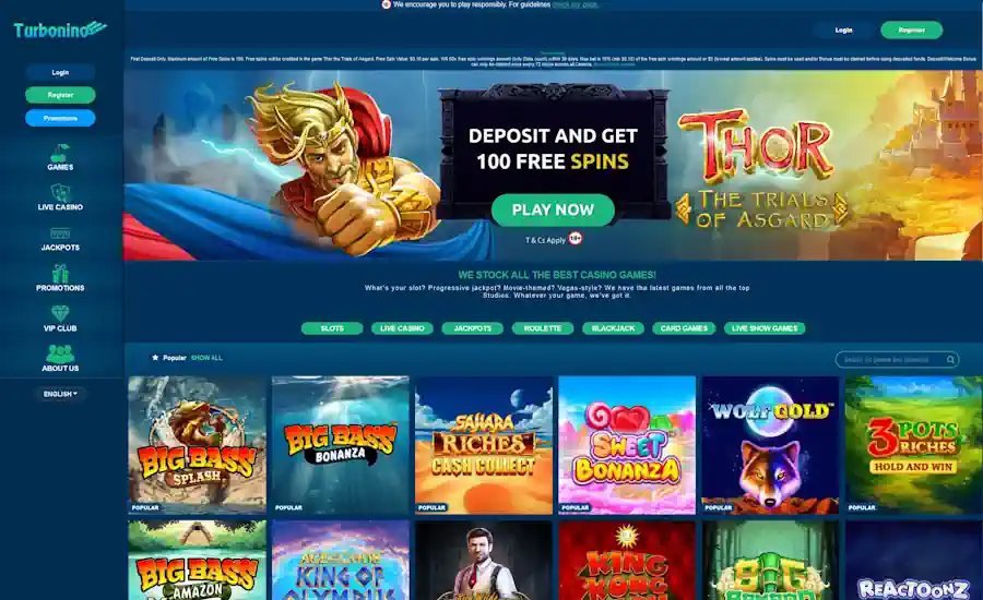 Turbonino Casino Screenshot