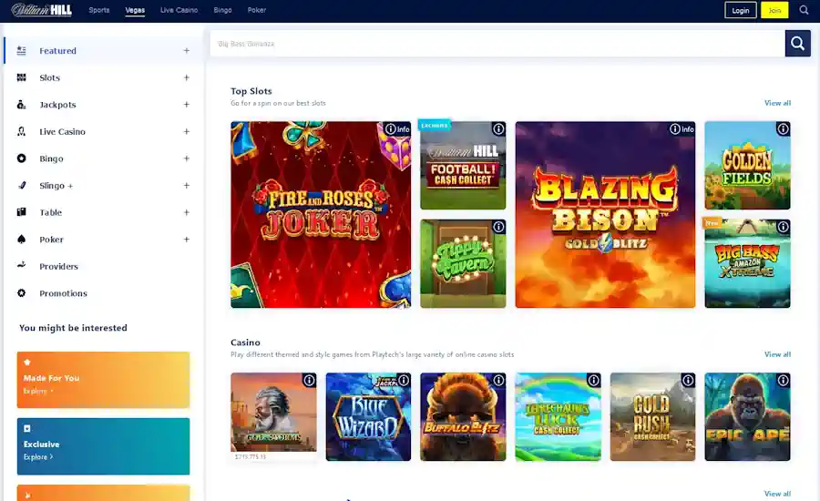 William Hill Casino Screenshot