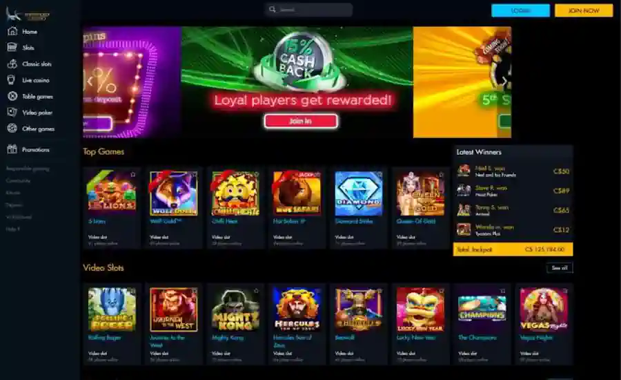 Winward Casino Screenshot