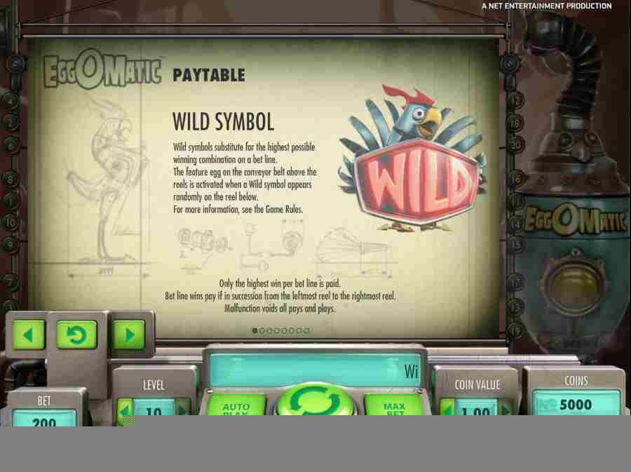 Eggomatic Wild Symbol Feature