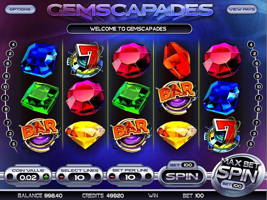 Gemscapades Main Slots