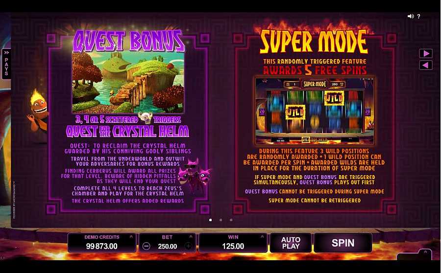 Hot as Hades Bonus Features