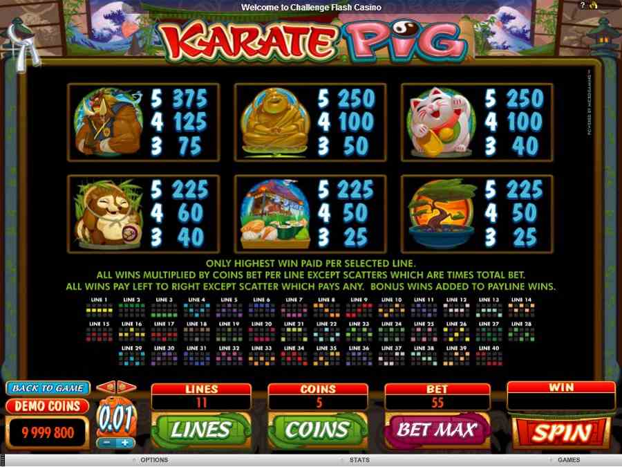 Symbols & Winning Pay lines