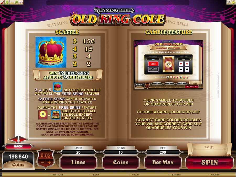 Old King Cole Game Feature