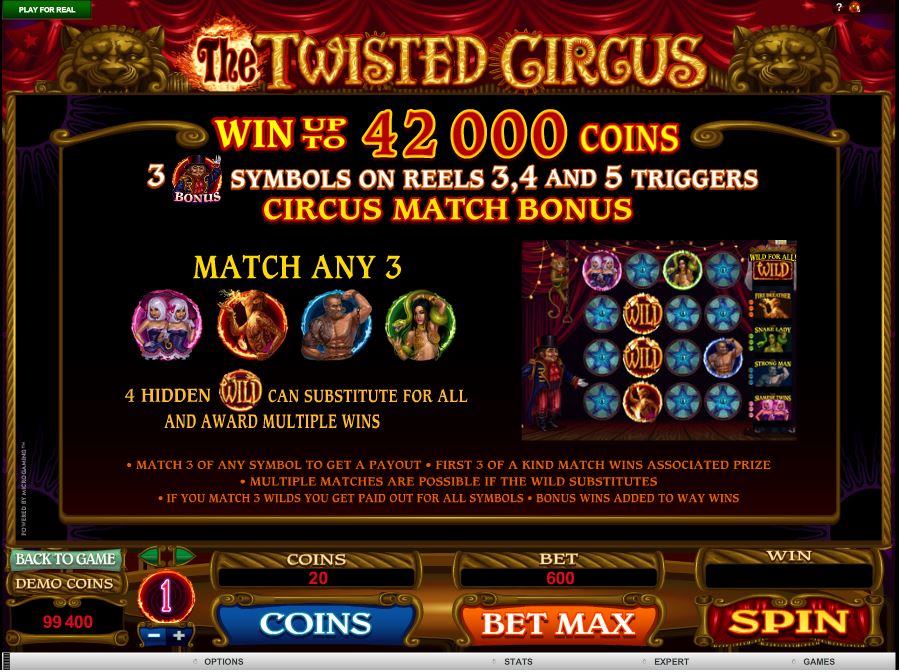 Twisted Circus Symbol Bonus Feature