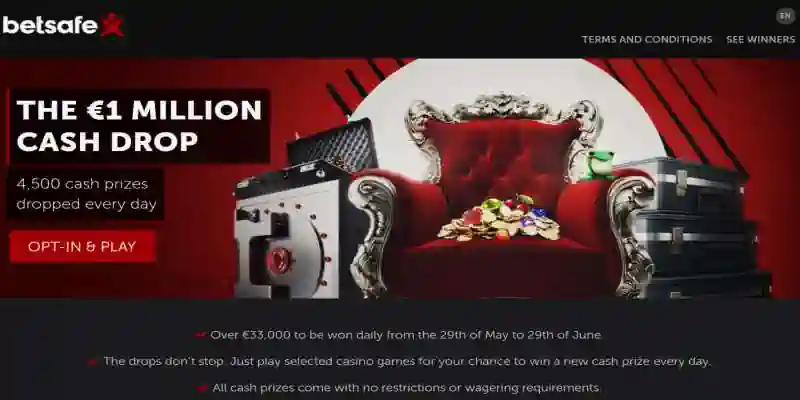 Betsafe €1 Million Cash Drop BetSafe €1 Million Cash Drop Giveaway