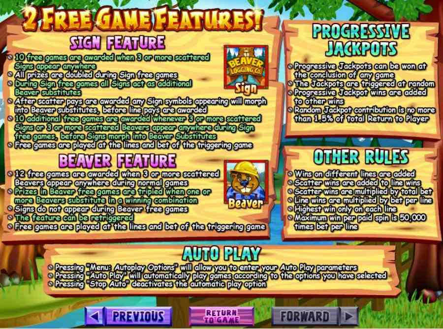 Builder Beaver Game Features