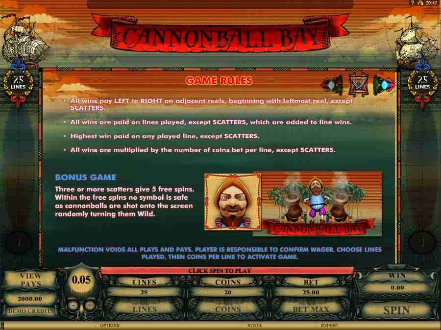 Cannonball Bay Game Rules