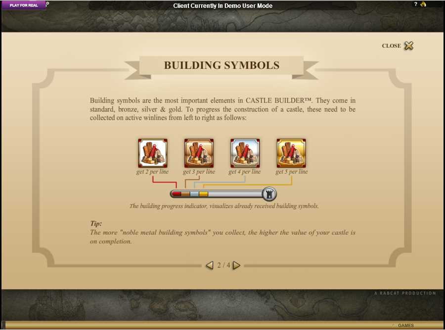 Castle Builder Bulding Symbols