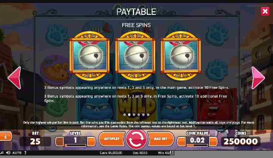 Copy Cats Free Spins Feature