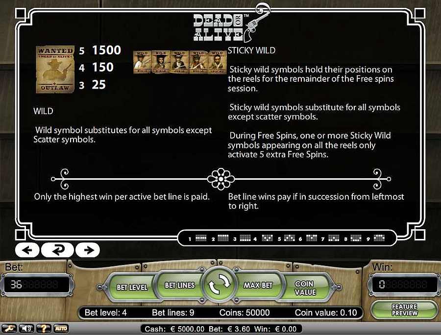 Dead or Alive Wild Symbol Feature