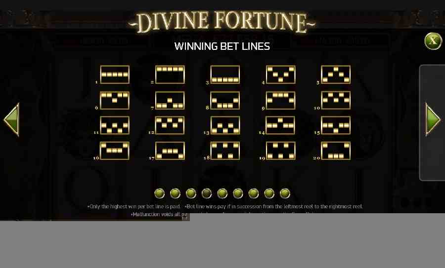 Divine Fortune Winning Bet Lines