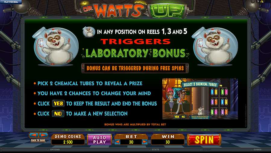 Dr Watts up Laboratory Bonus Feature