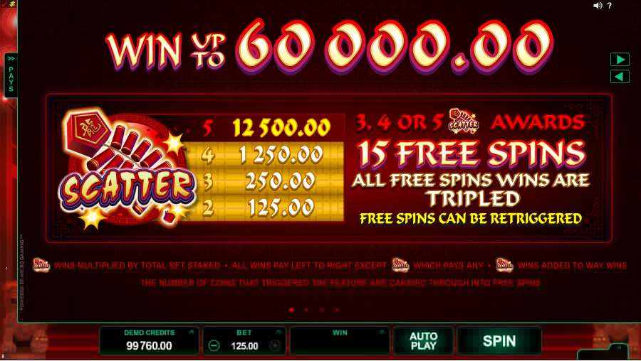 Dragon Dance Slots Scatter, Free Spins