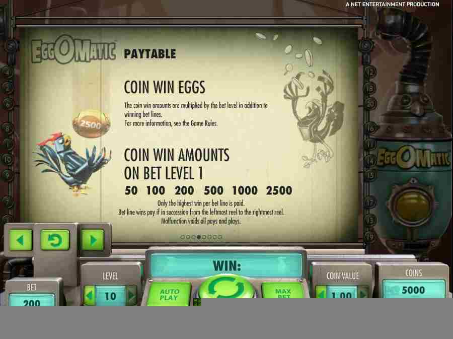 Eggomatic Coin Win Eggs