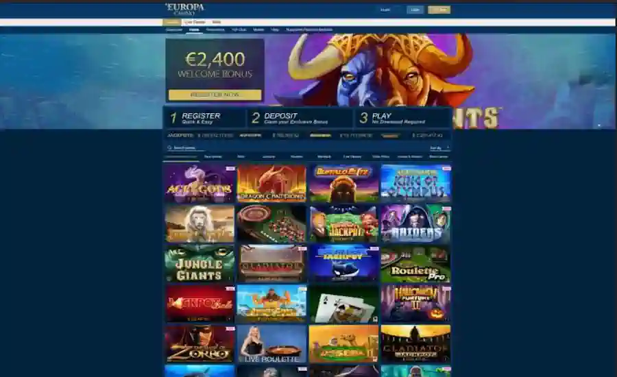 Europa Casino Screenshot