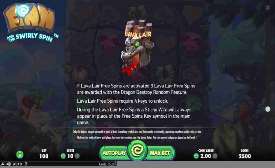Lava Lair Free Spins