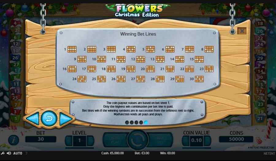 Flowers Winning Pay Lines