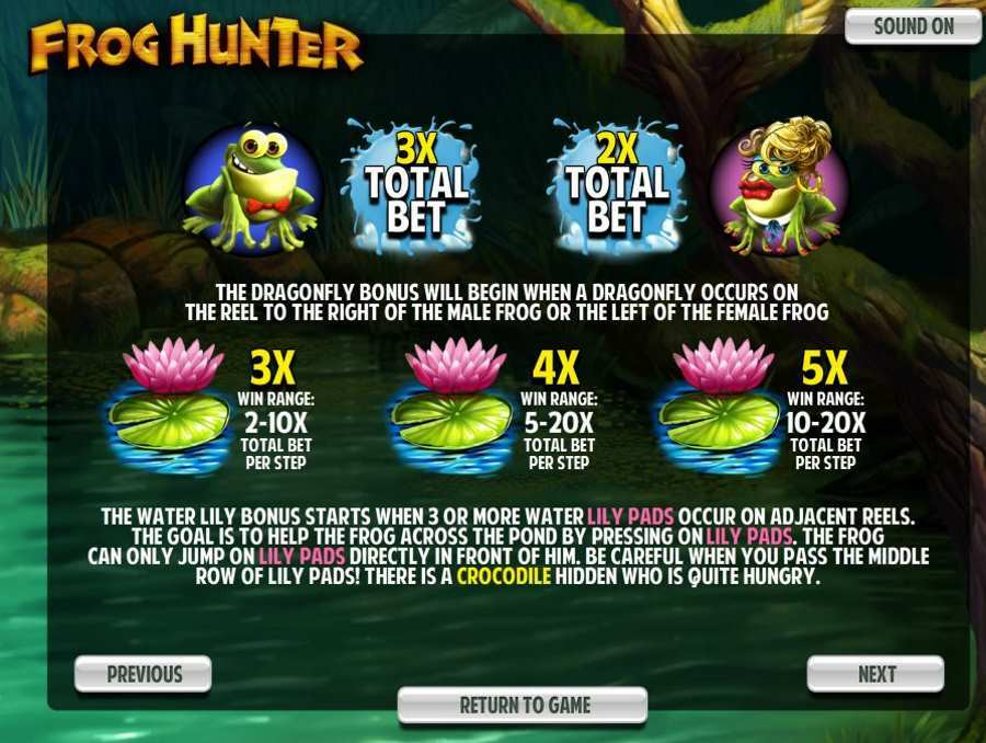 Frog Hunter Bonus Features