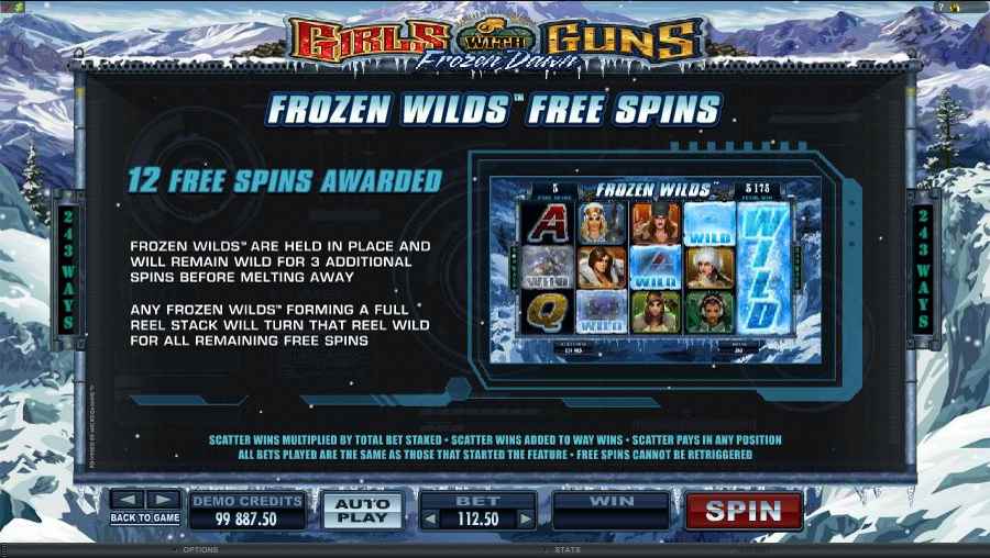 Frozen Wilds Free Spins Feature