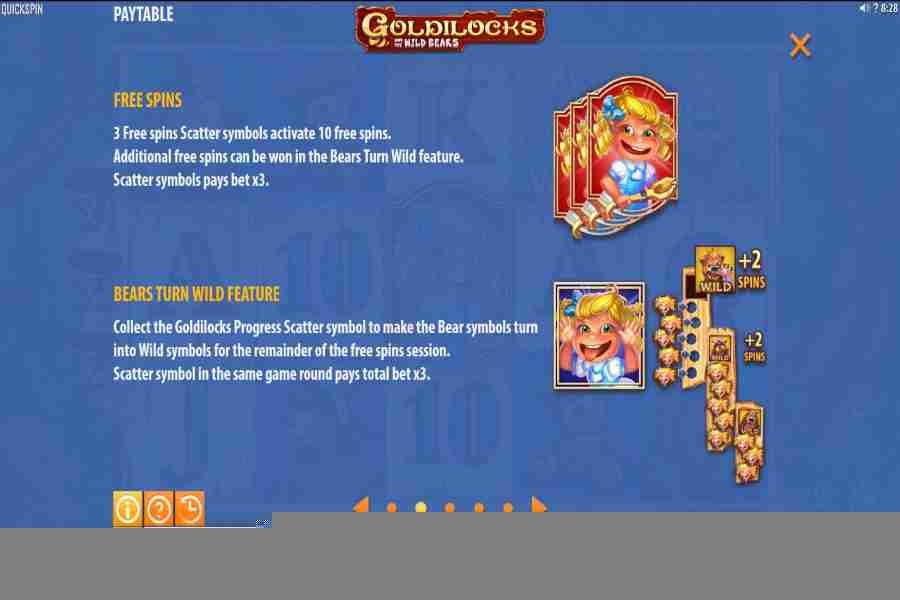 Bear turn wild, Free Spins