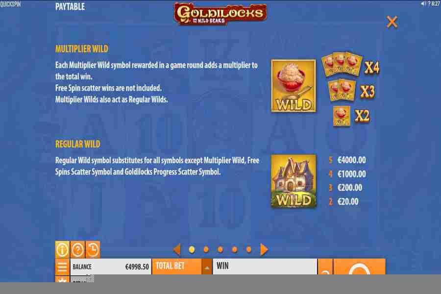 Wild Multiplyer, Regular Wild Value