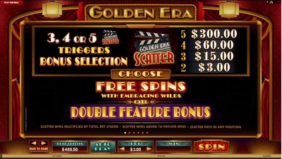 Golden Era Free Spins Feature