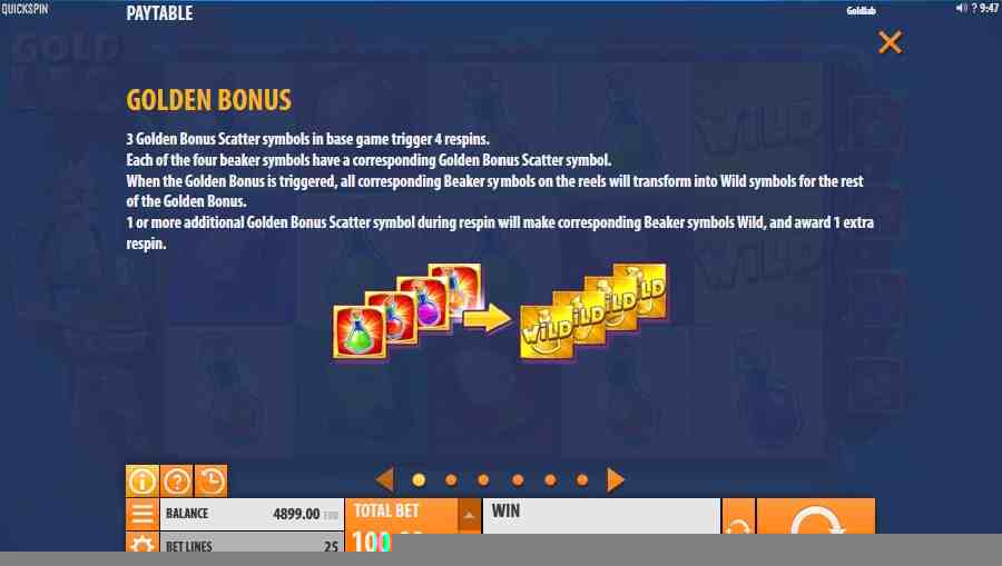 Golden Bonus Feature gold lab