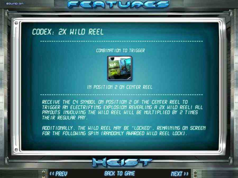 2x Wild Reel Feature Heist