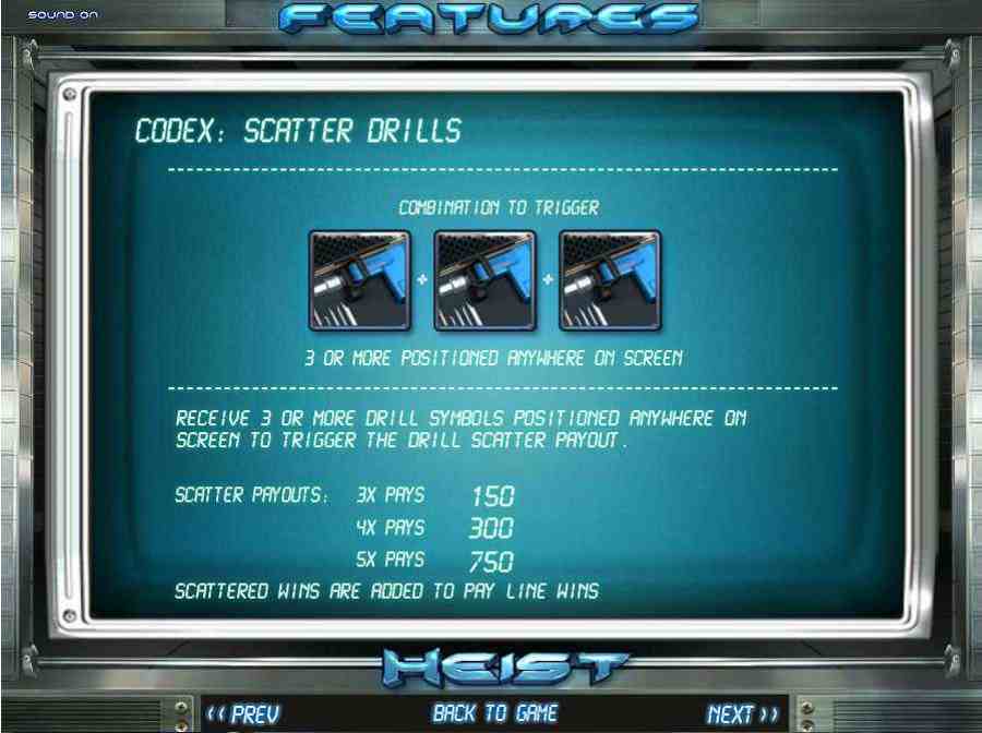 Scatter drills Heist