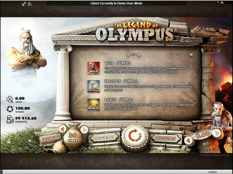 Legend of Olympus Free Spins Features
