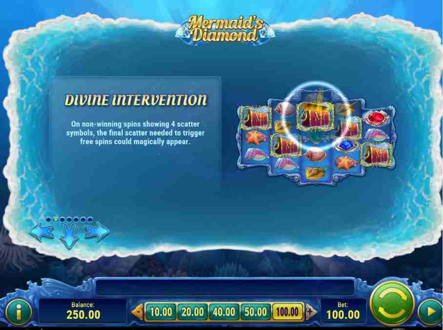Mermaid Diamonds Divine Intervention Feature