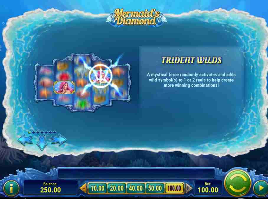 Mermaid Diamonds Trident Wilds Feature