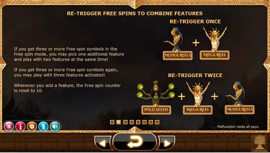 Nirvana Re trigger Free Spins Value