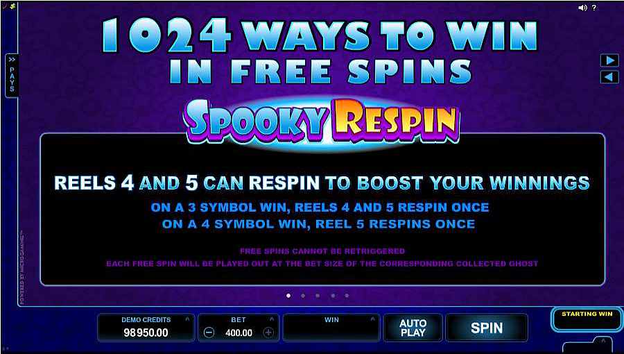 Peek-a-Boo 5 Spooky Re-spin Feature