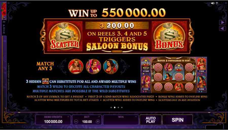 Pistoleras Symbol Saloon Bonus Feature