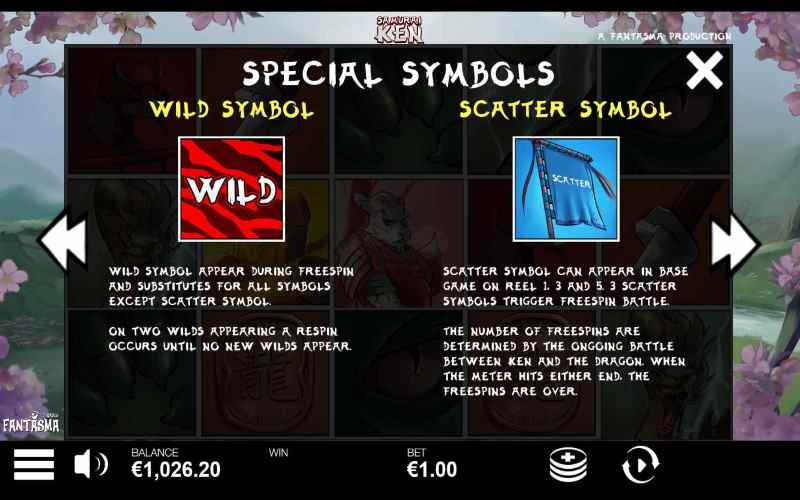 Samurai Ken Bonus Symbols