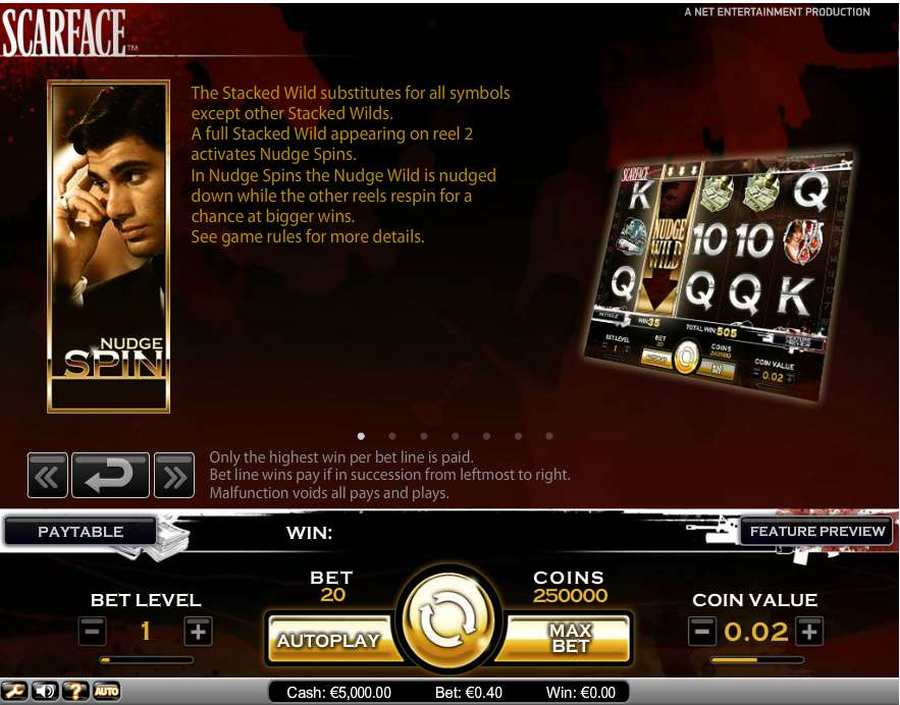 Scarface Wild Spin Nudge Feature