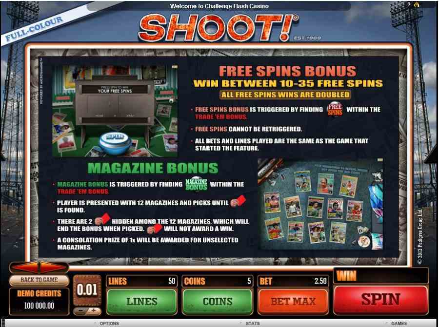 Shoot Free Spins Feature