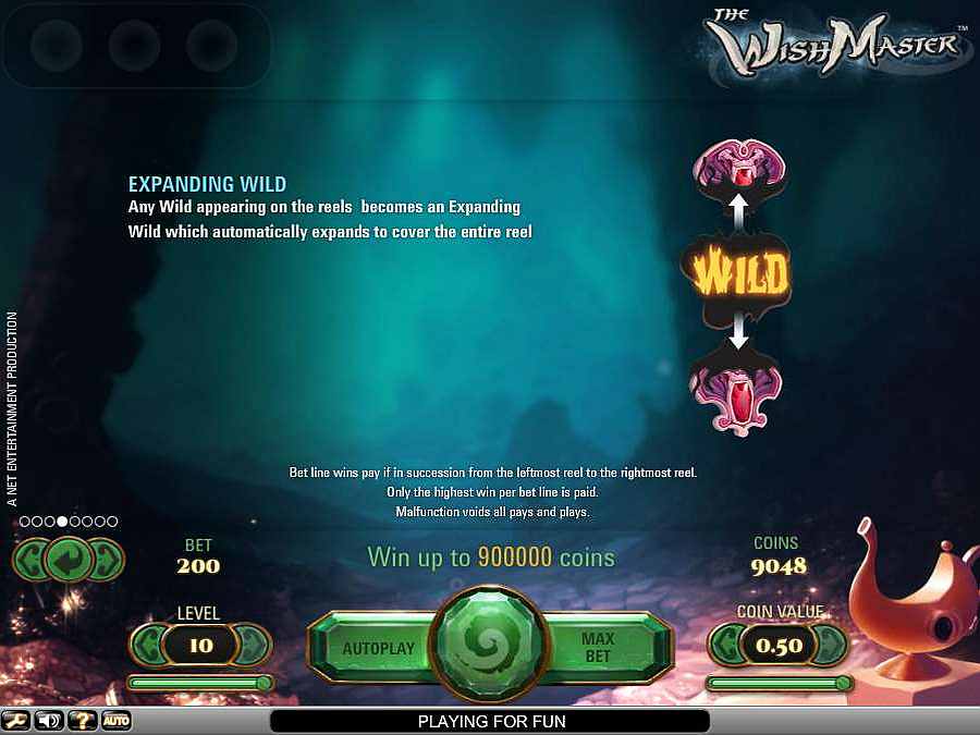 The Wish Master Expanding Wild Feature