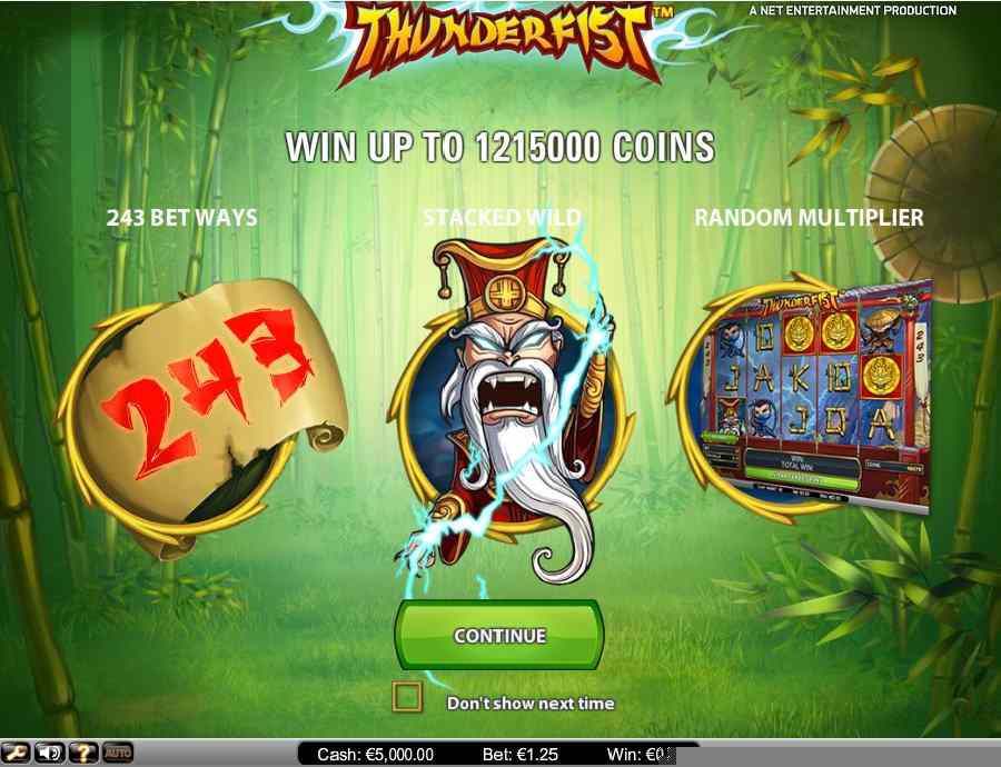 Thunderfist Slot Splash Screen