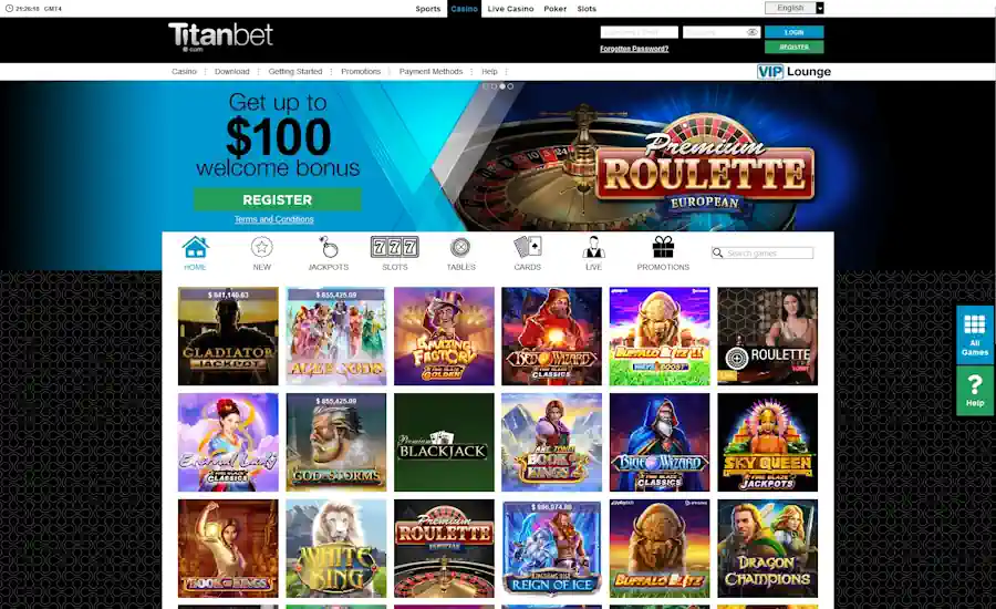 Titanbet Casino Screenshot