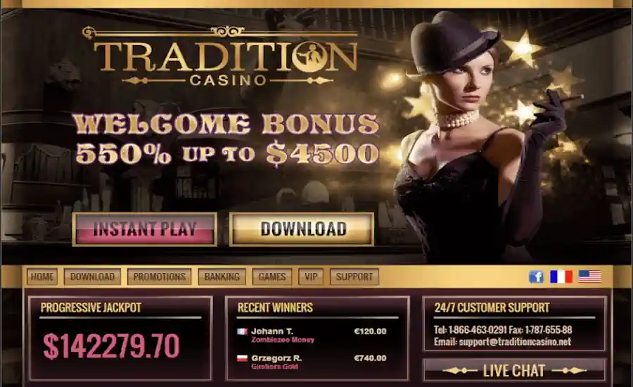 Tradition Casino Screenshot