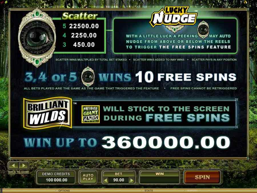 Untamed Giant Panda Free Spins Feature