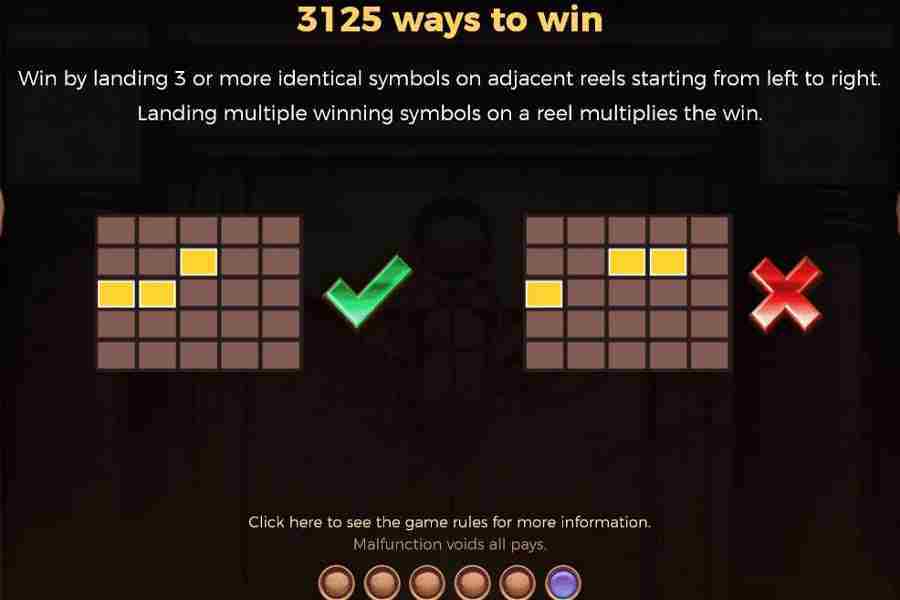 Valley Of The Gods 3125 ways to win Feature