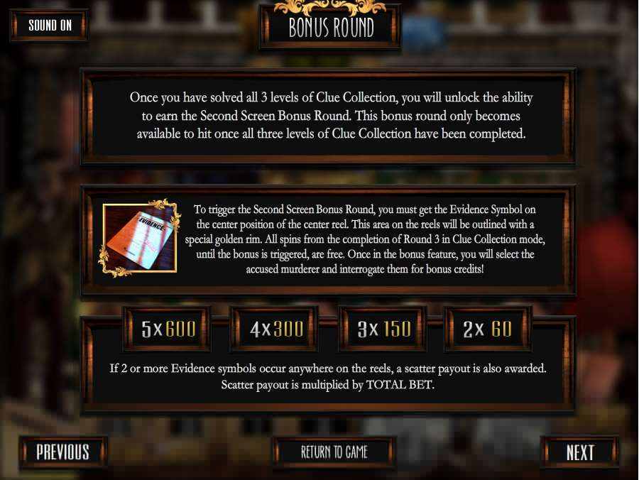 Whospunit Bonus Round Paytable