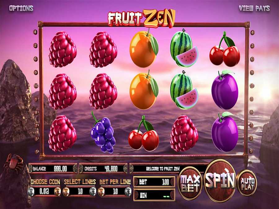 FruitZen main Slot Screen