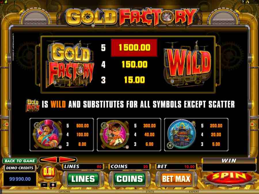 Gold Factory Wild Bonus Feature