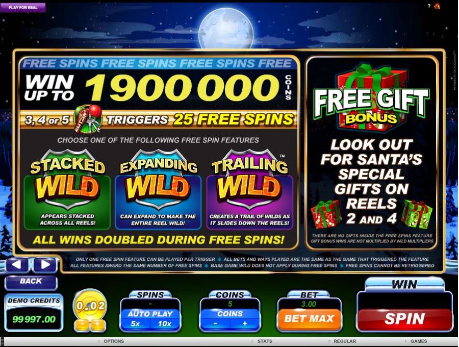 Santas Wild Ride Symbol Free Spins Payout