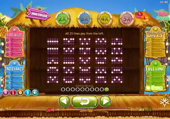 Spiña Colada Winning Paylines